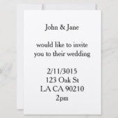 Blaue Hochzeitsfeier Einladung (Rückseite)