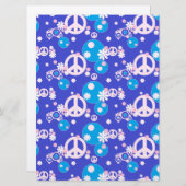 Blaue Hochzeitsfeier Einladung (Vorne/Hinten)