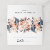 Blaue Hochzeitsfeier Platzkarte