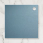 Blaue Hochzeitsgeschenk-Anhänger Geschenkanhänger (Rückseite)
