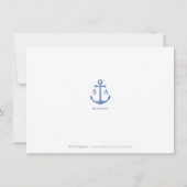 Blaue Hochzeitskarte für Empfänge Einladung (Rückseite)