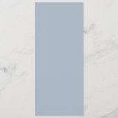 Blaue Hochzeitskarte Menükarte (Rückseite)