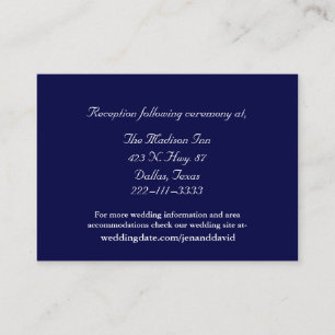 Blaue Hochzeitskarten Begleitkarte