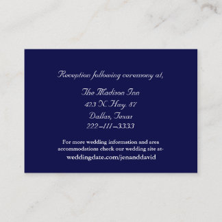Blaue Hochzeitskarten Begleitkarte