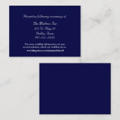 Blaue Hochzeitskarten Begleitkarte (Vorne/Hinten)