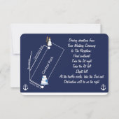 Blaue Hochzeitskarten und Anleitungen für Navy Einladung (Rückseite)