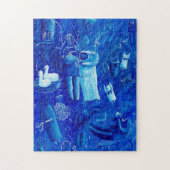 Blaue Hochzeitskunst Puzzle (Vertikal)