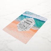 Blaue Hochzeitsnacht am Strand Einladung (Gedreht)