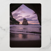 Blaue Hochzeitsnacht am Strand Einladung (Rückseite)