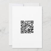 Blaue Hochzeitsringe QR-Code Hochzeitseinladung Einladung (Rückseite)