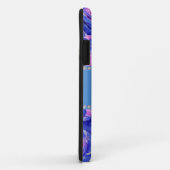 Blaue Hochzeitstiche-Rose Case-Mate iPhone Hülle (Hinten/Rechts)