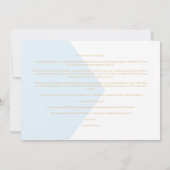 Blaue Hochzeitstile florale Diamantform Save The Date (Rückseite)