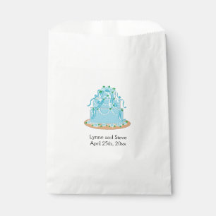 Blaue Hochzeitstorte Geschenktütchen
