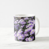 Blaue Holz-Astern Kaffeetasse (VorderseiteRechts)