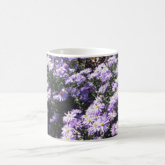 Blaue Holz-Astern Kaffeetasse (Mittel)