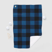 Blaue Holzfäller-Karozeichnung Golfhandtuch (Insitu)