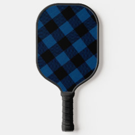 Blaue Holzfäller-Karozeichnung Pickleball Schläger