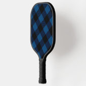 Blaue Holzfäller-Karozeichnung Pickleball Schläger (Links)