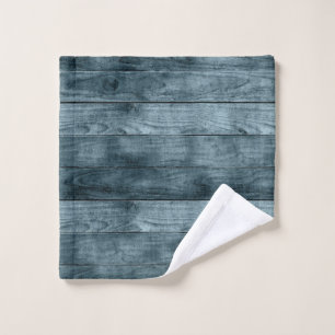 Blaue Holzhütte Dunkle Schatten Rustikale Zimmerei Waschlappen