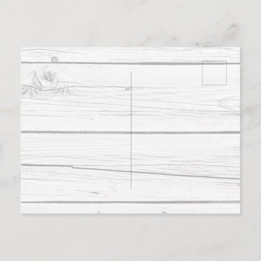 Blaue Holzhütte Einladungspostkarte (Rückseite)