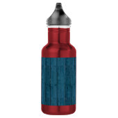 Blaue Holzplanken Edelstahlflasche (Rechts)