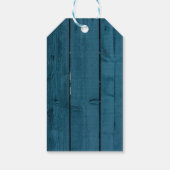 Blaue Holzplanken Geschenkanhänger (Rückseite)