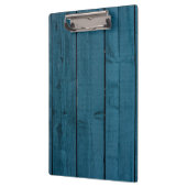 Blaue Holzplanken Klemmbrett (Links)