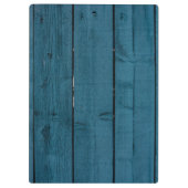 Blaue Holzplanken Klemmbrett (Rückseite)