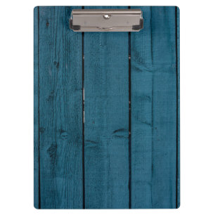 Blaue Holzplanken Klemmbrett