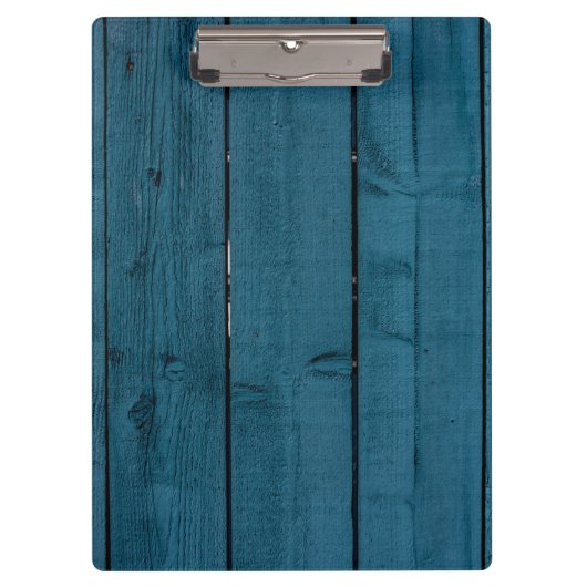 Blaue Holzplanken Klemmbrett (Vorderseite)
