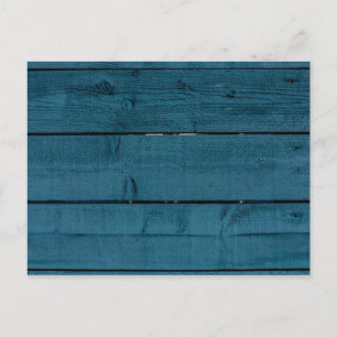 Blaue Holzplanken Postkarte