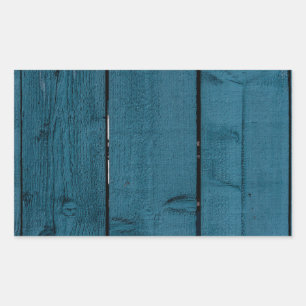 Blaue Holzplanken Rechteckiger Aufkleber