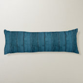 Blaue Holzplanken Seitenschläferkissen (Rückseite)