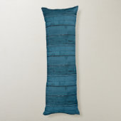 Blaue Holzplanken Seitenschläferkissen (Rückseite (Vertikal))