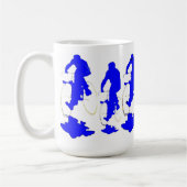 Blaue Hoody Fahrrad-Tasse Reisebecher (Links)