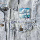 Blaue Horizont-Segelyacht Button (Beispiel)