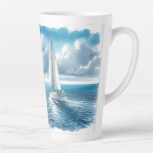 Blaue Horizont-Segelyacht Milchtasse