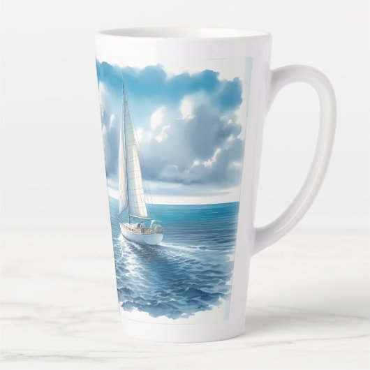 Blaue Horizont-Segelyacht Milchtasse (Rechts)