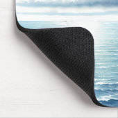 Blaue Horizont-Segelyacht Mousepad (Ecke)