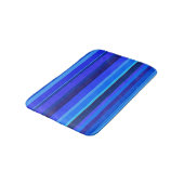 Blaue horizontale Streifen Badematte (Schrägansicht)