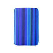 Blaue horizontale Streifen Badematte (Vorderseite Vertikal)