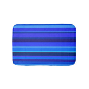 Blaue horizontale Streifen Badematte