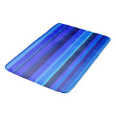Blaue horizontale Streifen Badematte (Schrägansicht)