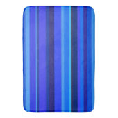 Blaue horizontale Streifen Badematte (Vorderseite Vertikal)