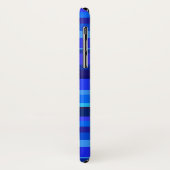 Blaue horizontale Streifen Case-Mate iPhone Hülle (Hinten/Links)