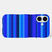 Blaue horizontale Streifen Case-Mate iPhone Hülle (Rückseite (Horizontal))
