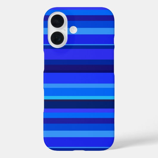 Blaue horizontale Streifen Case-Mate iPhone Hülle (Rückseite)