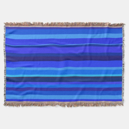 Blaue horizontale Streifen Decke (Vorderseite)