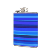Blaue horizontale Streifen Flachmann (Links)