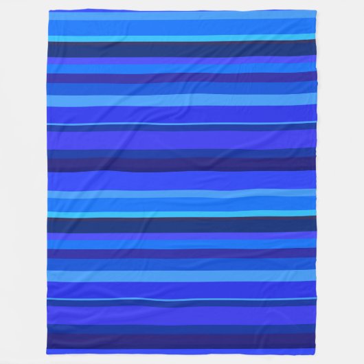 Blaue horizontale Streifen Fleecedecke (Vorderseite)